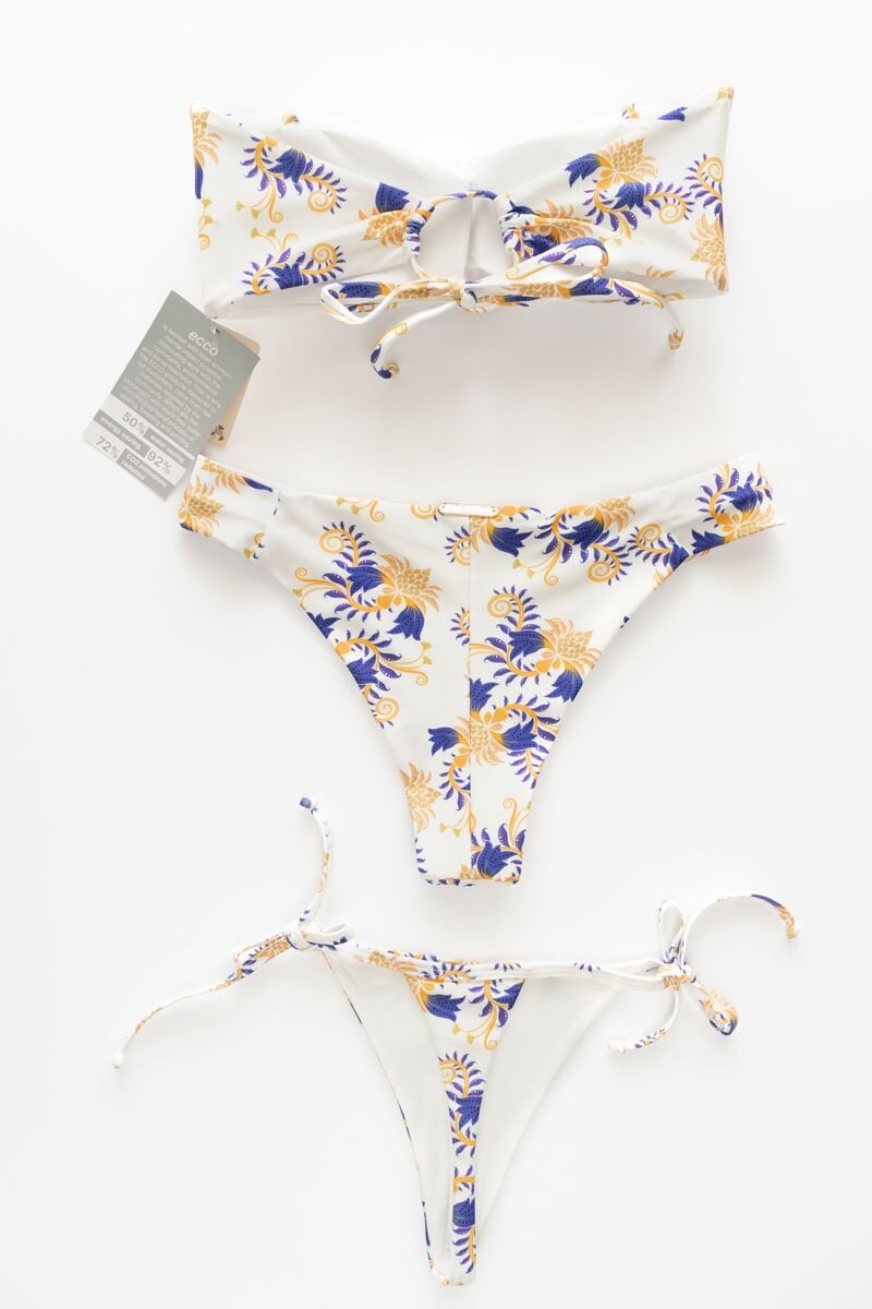 Ambar Strapless 3-piece Bikini Set by Oleaje Swimwear