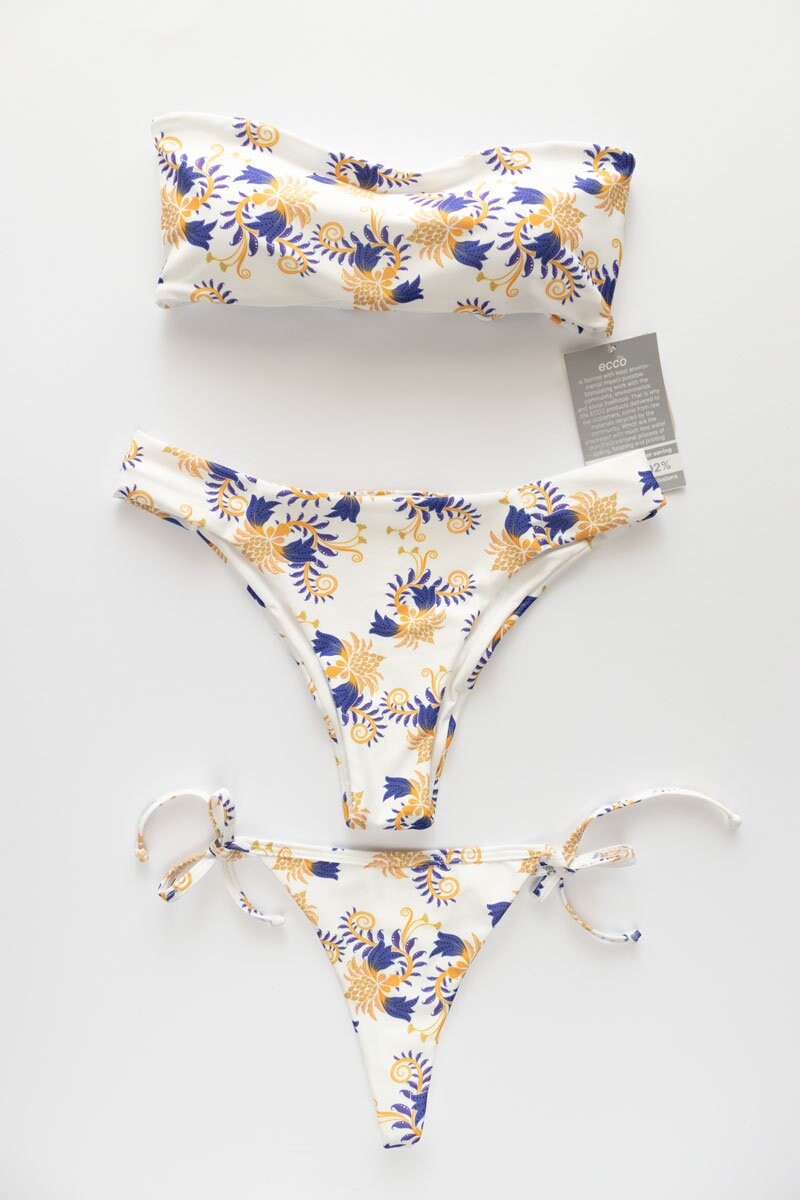 Ambar Strapless 3-piece Bikini Set by Oleaje Swimwear